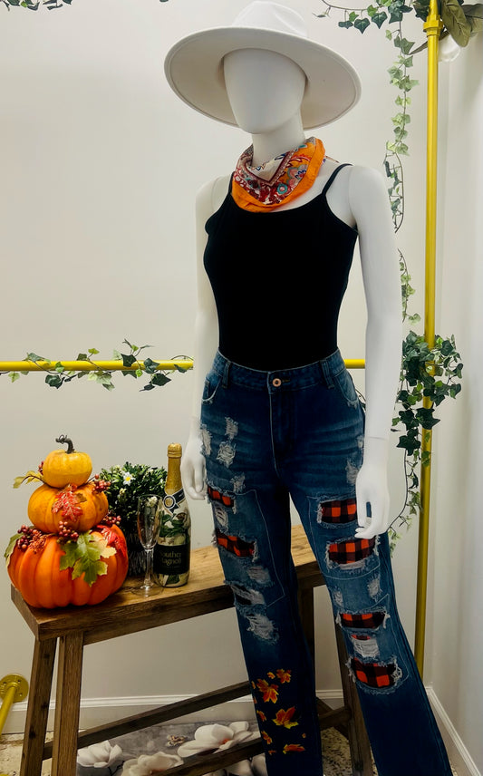 Pumpkin Patch Distressed Denim Jeans