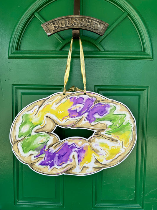 King Cake Door Hanger