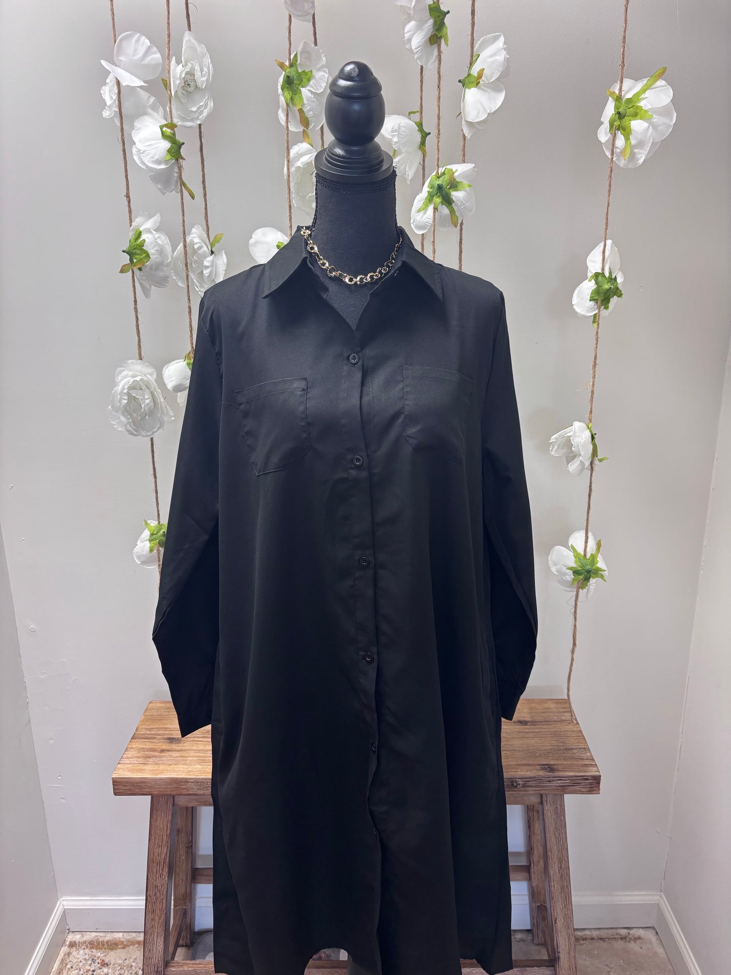 simple long sleeve midi dress