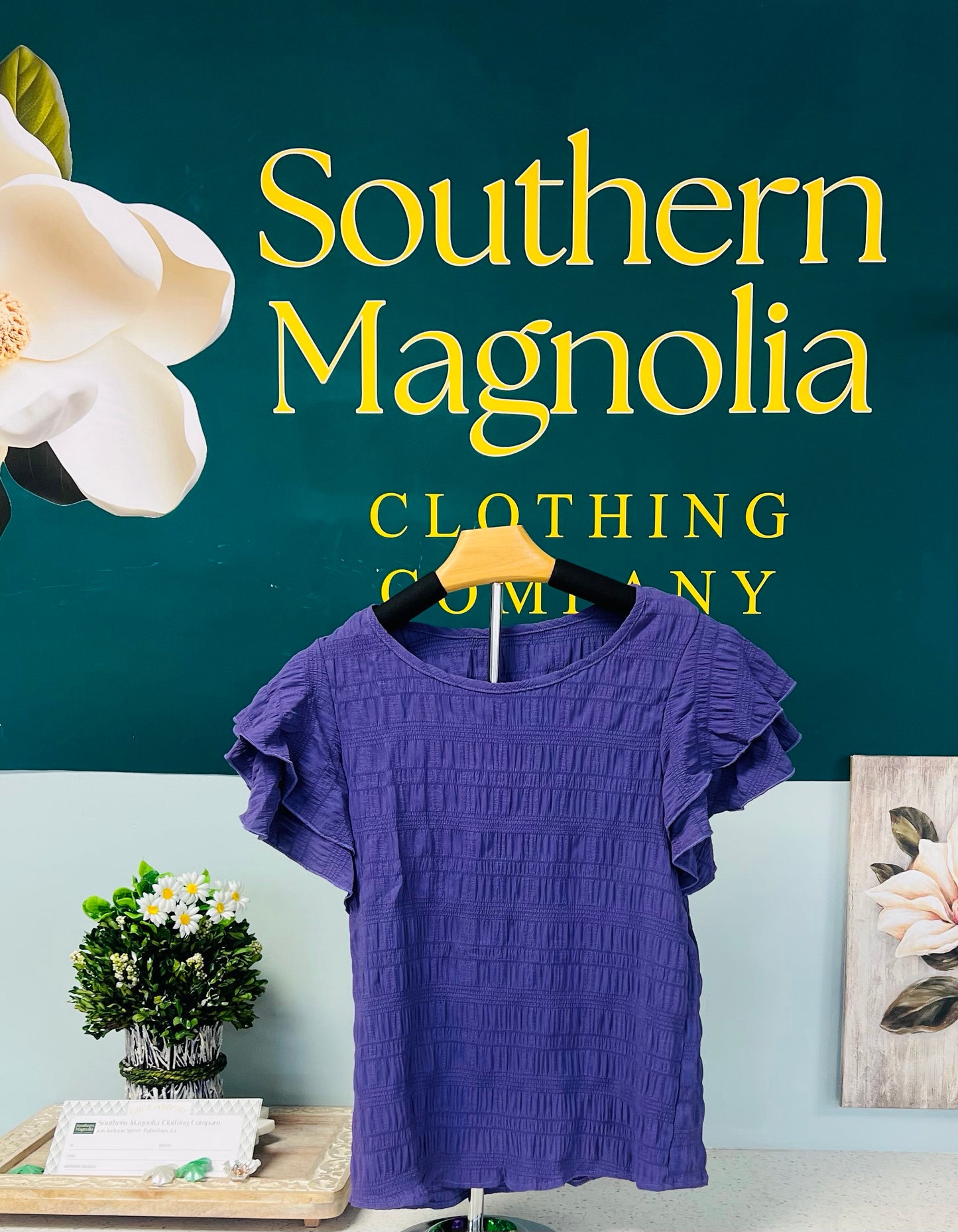 Double Layer Ruffled Sleeve Top