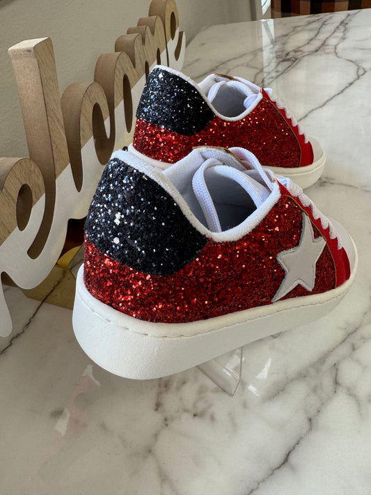 Spirit Sparkle Red & Black Sneakers