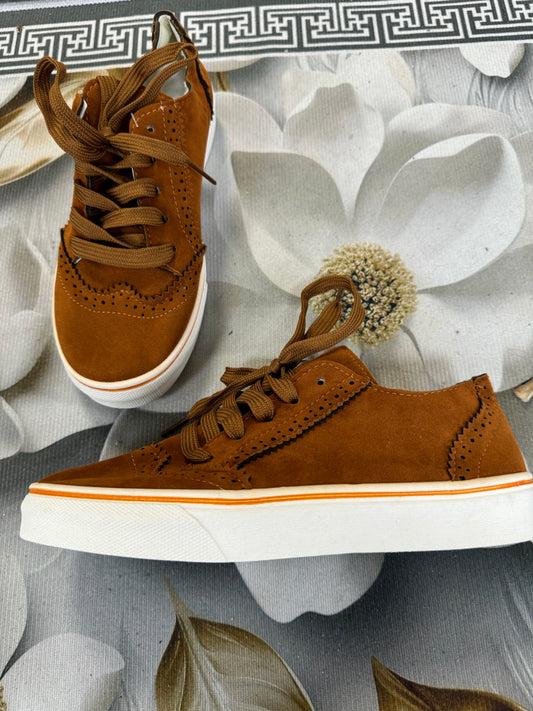 Lace-Up Flat Sneakers