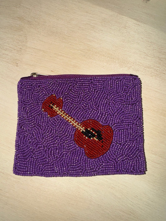 Beaded Guitar Coin Purse