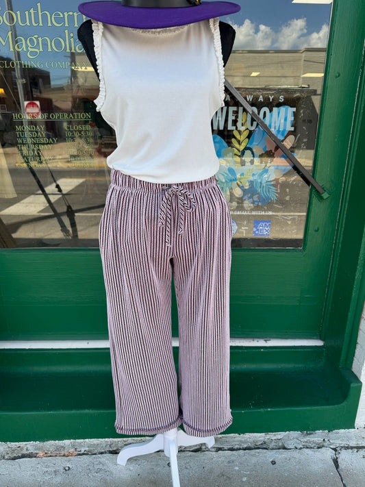 Cropped Ribbed Pants