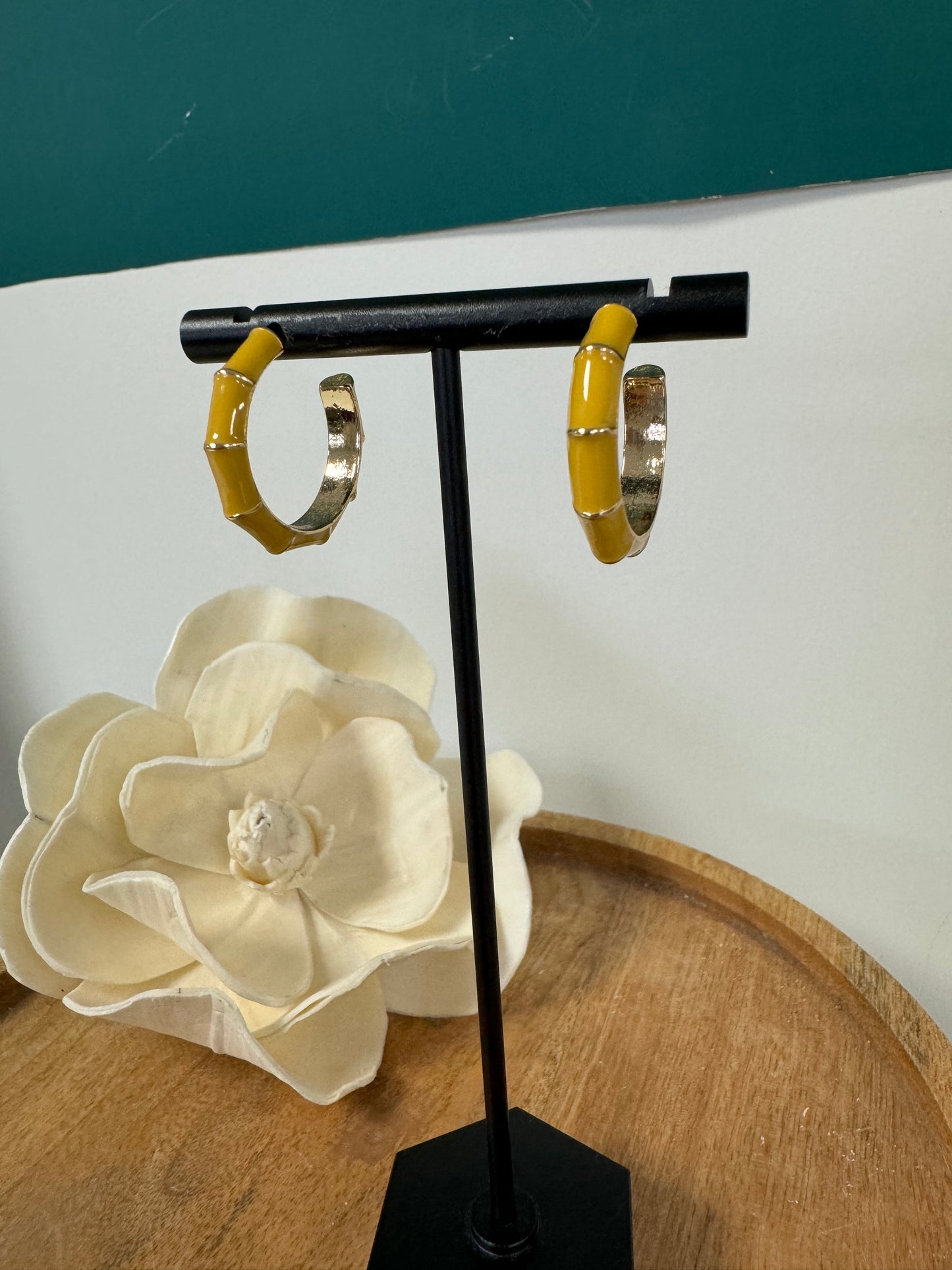 Enamel Hoop Earrings 975