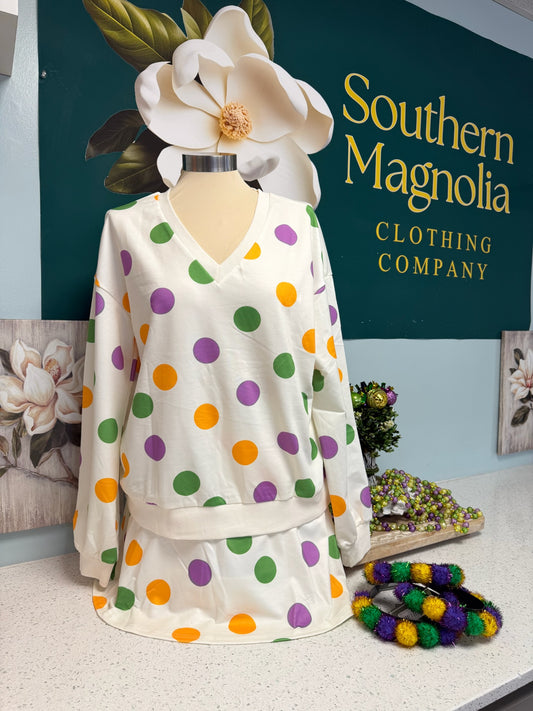 Polka Dot Mardi Gras Set