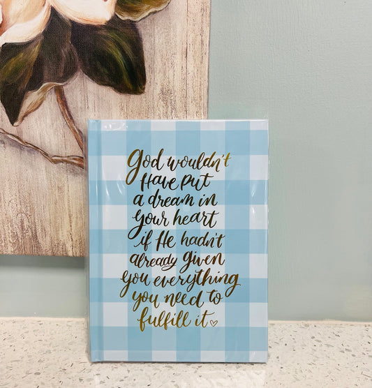 God and Dreams Hardcover Notebook