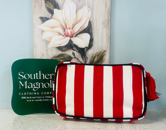 Megan Stripe Cosmetic Bag