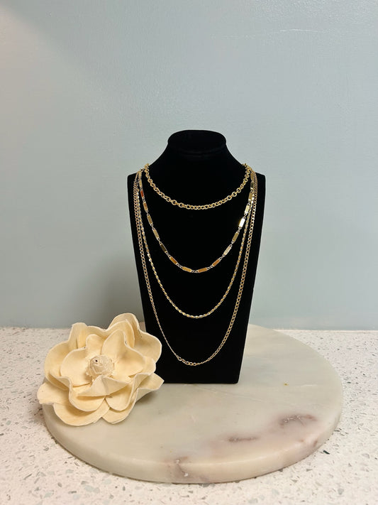 4 Chain Gold Necklace