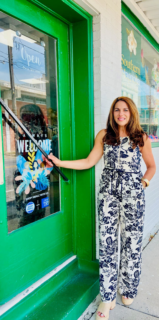 Paisley Printed Front Sleeveless Jumpsuit