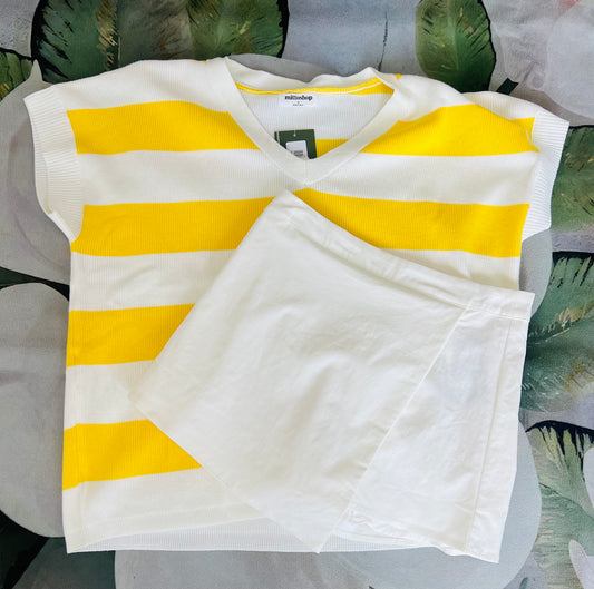 Overlay Wrap Front Mini Skort