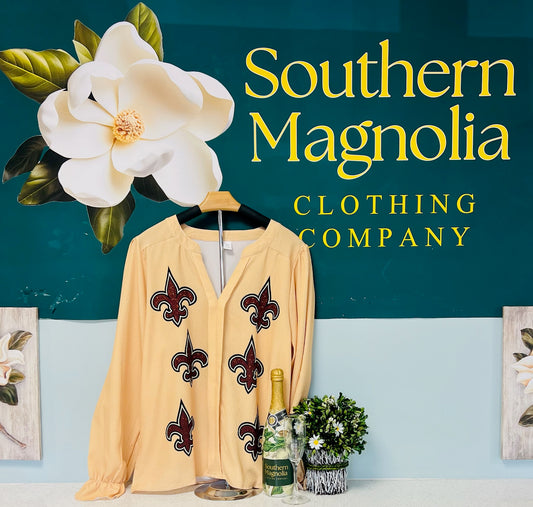 Fleur-de-lis Embellished Blouse