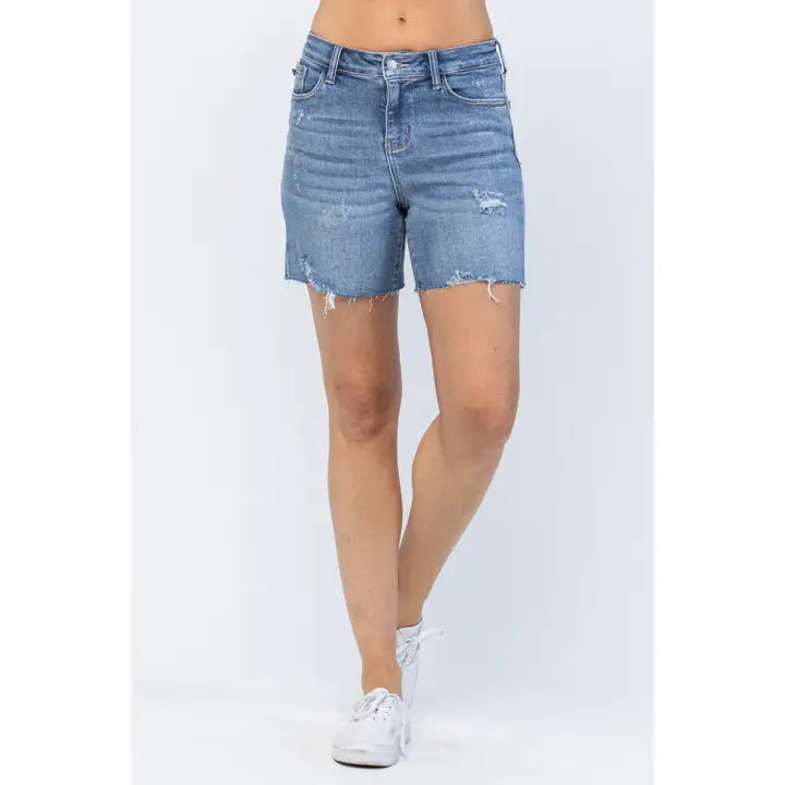 Embroidered Pocket Cutoffs