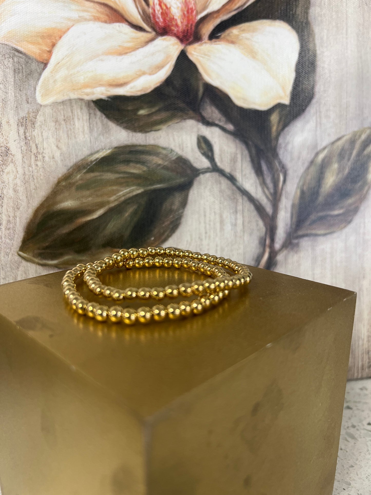 Simple Gold Bead Bracelet
