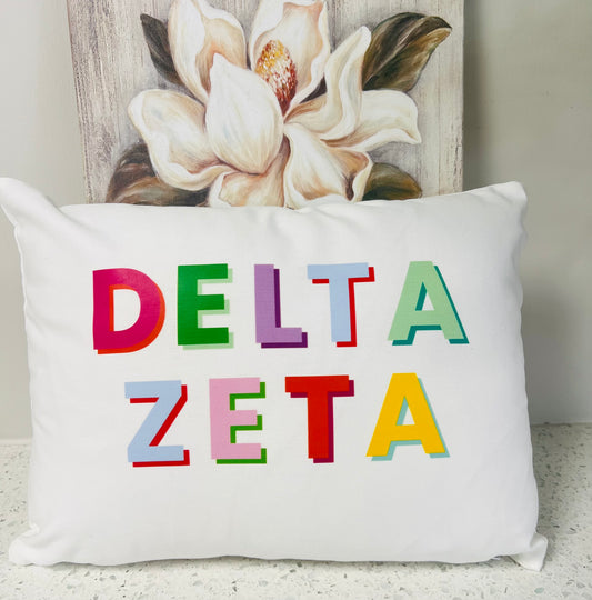 Sorority Color block Pillow
