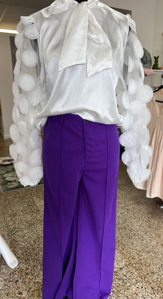 Pintuck Purple Pants