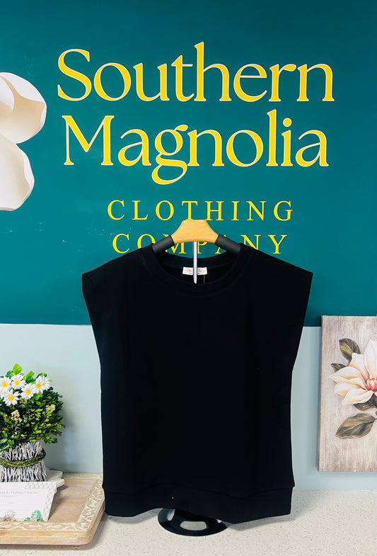 Cotton French Terry Crew Neck Muscle Sweatshirt