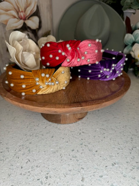 Velvet Pearl Headband