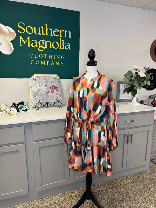 Vibrant Geometric Dress