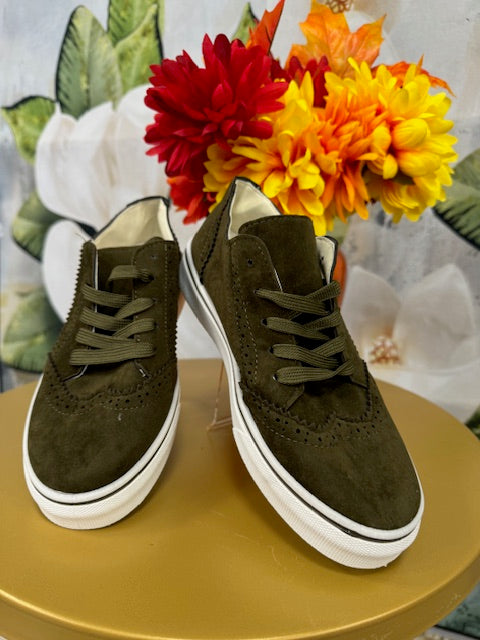 Lace-Up Flat Sneakers