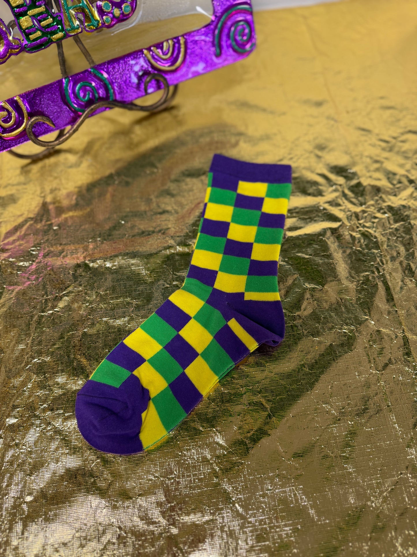Mardi Gras Socks