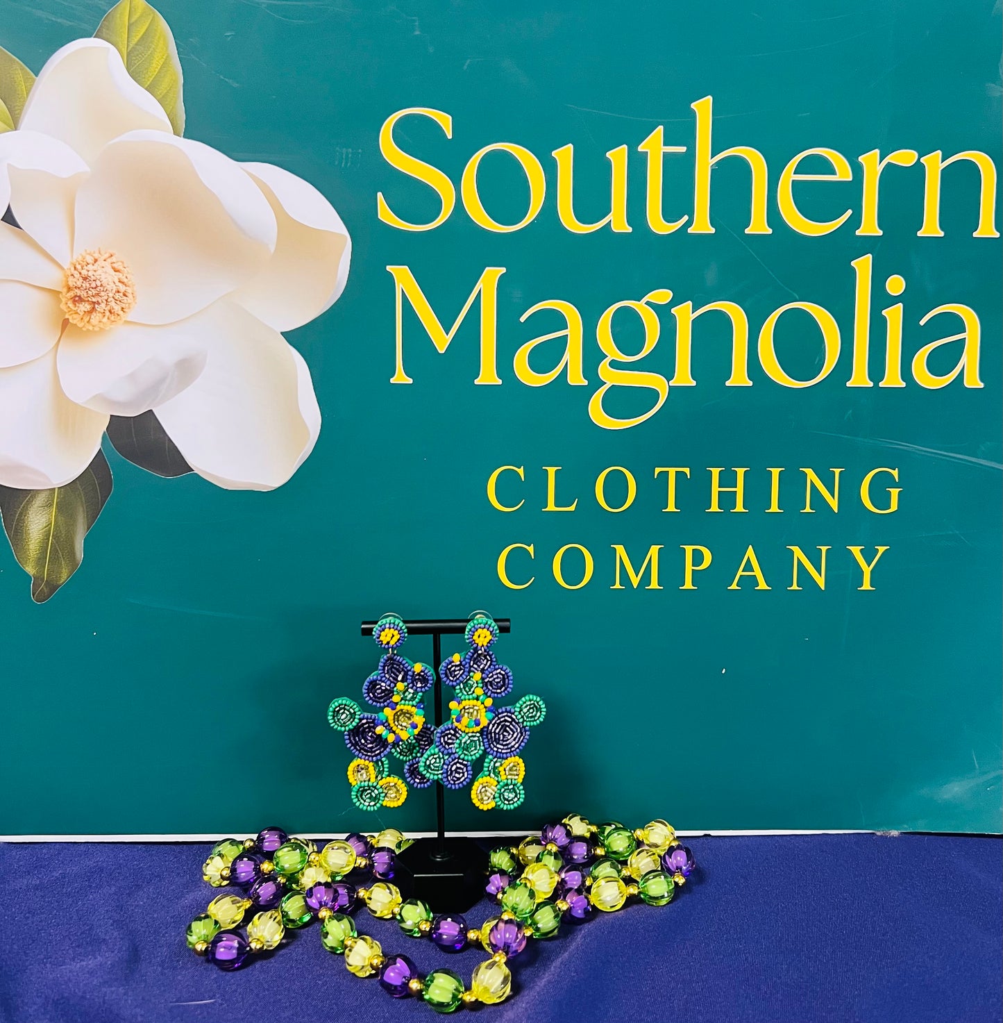 Bead Dog Mardi Gras Earrings