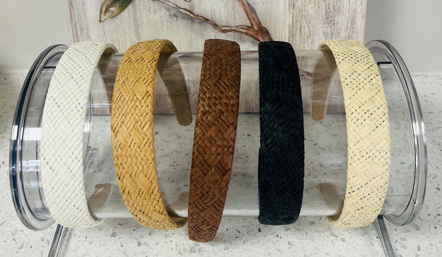 Woven Straw Summer Headband