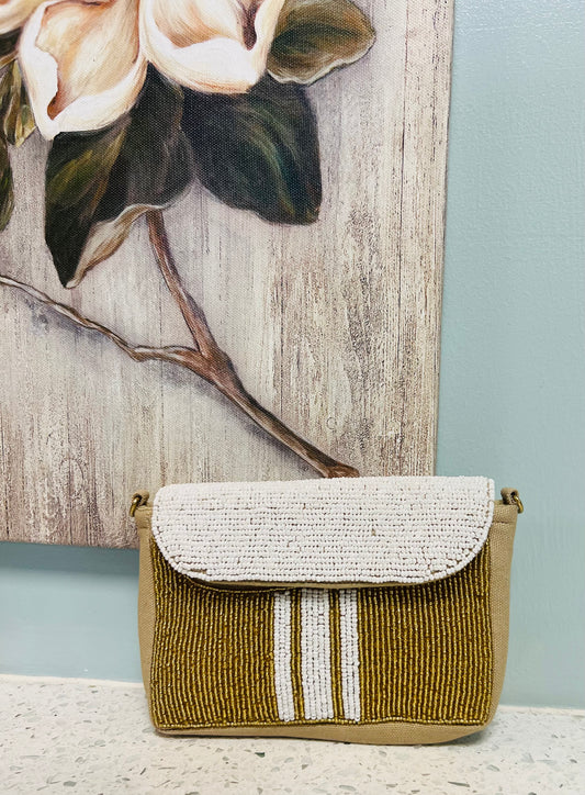 Gameday Stripe Beaded Mini Purse