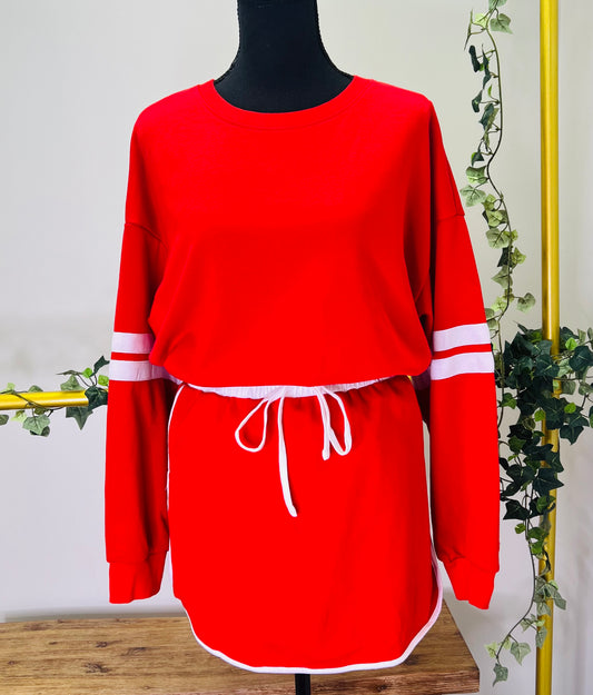 Varsity Long Sleeve & Skirt Set