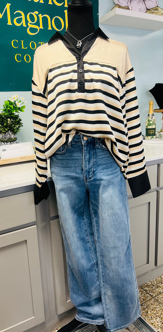 HW Tummy Control Contrast Wash Straight Judy Blue