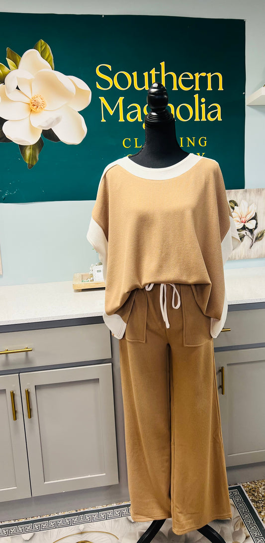 Coco Straight Leg Pants & Color Block Top