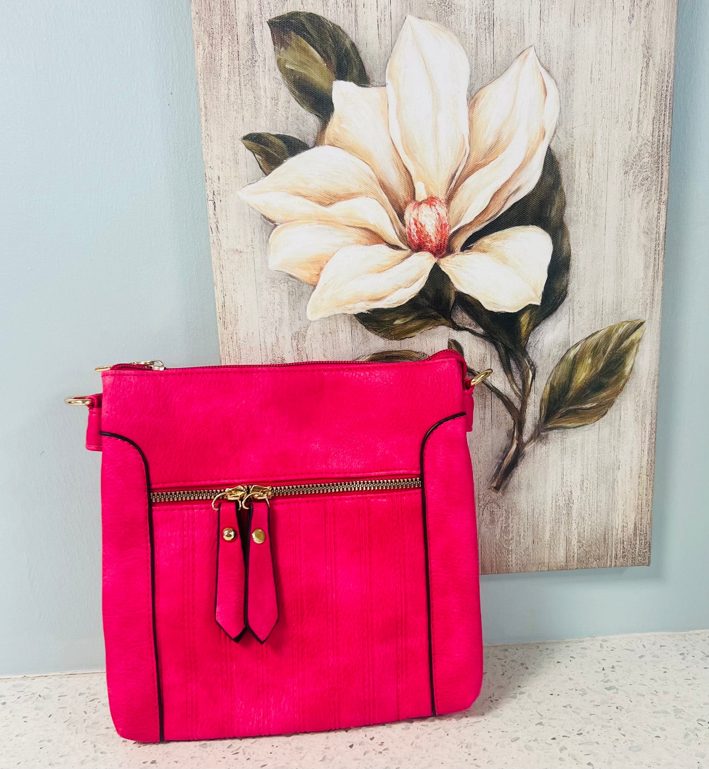 Crossbody Summer Stitched Leather Bag