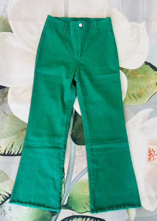 Soft Washed Stretchy High Waisted Flare Pants