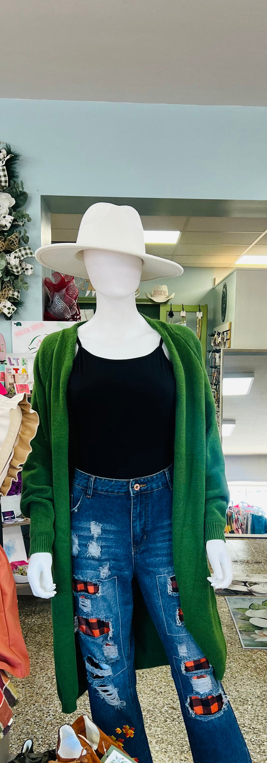 Long Green Cardigan
