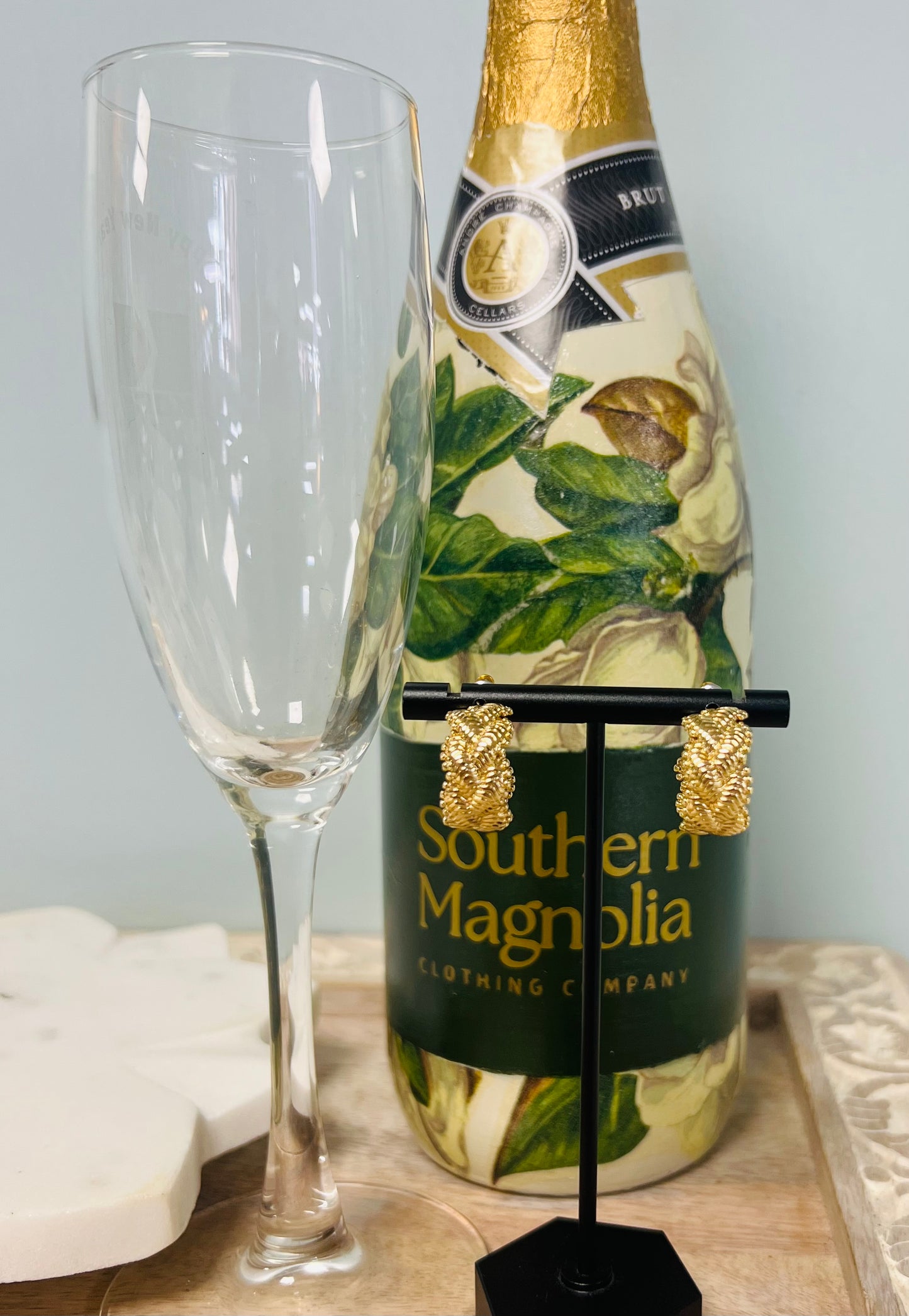 Textured Braided 1" Hoop Earring