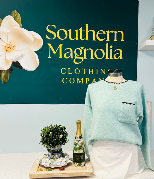 Mint Stich Edge Finish, Chest Pocket Pullover