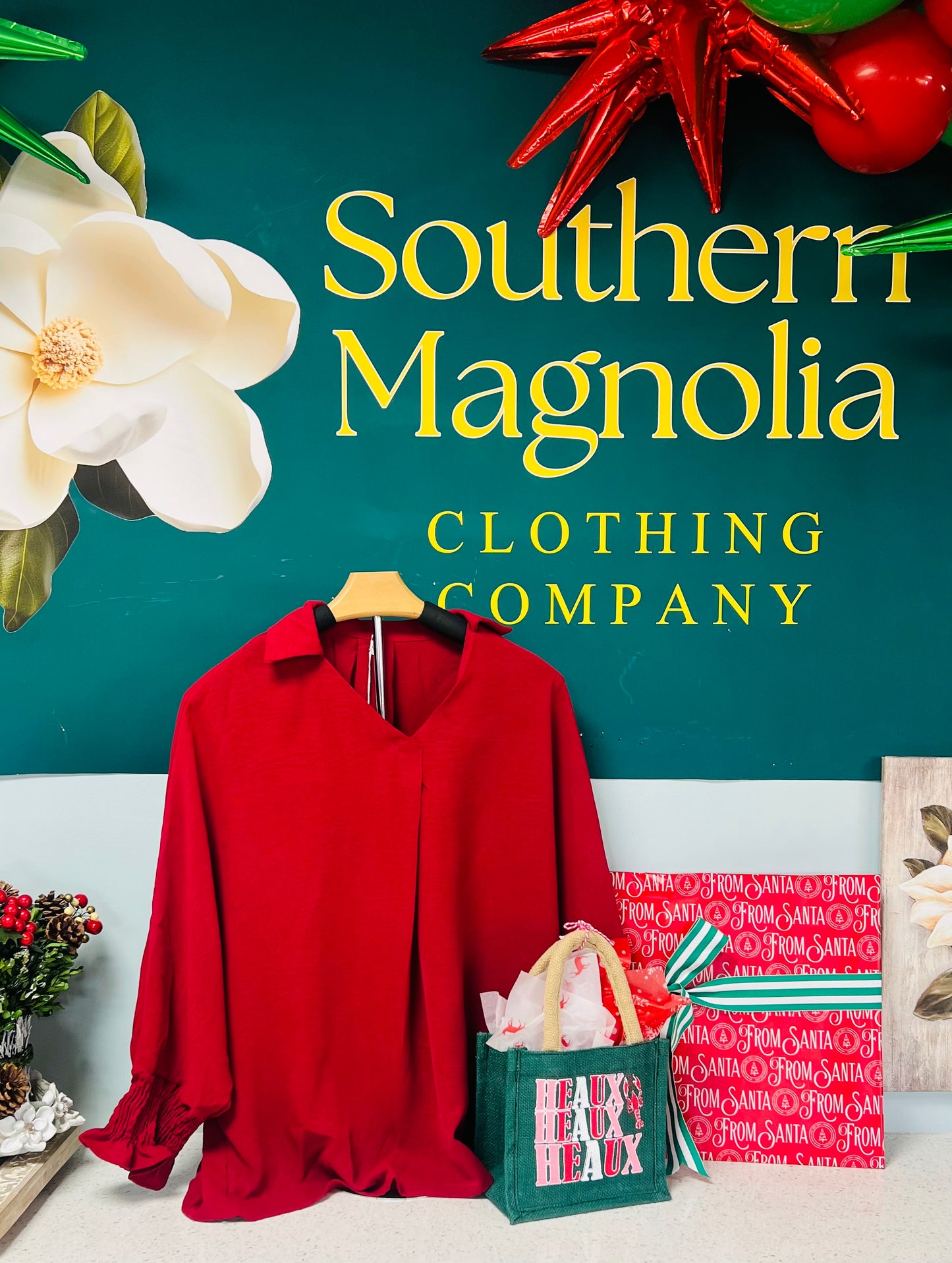 V-neck Casual Long Sleeved Loose Shirt Top