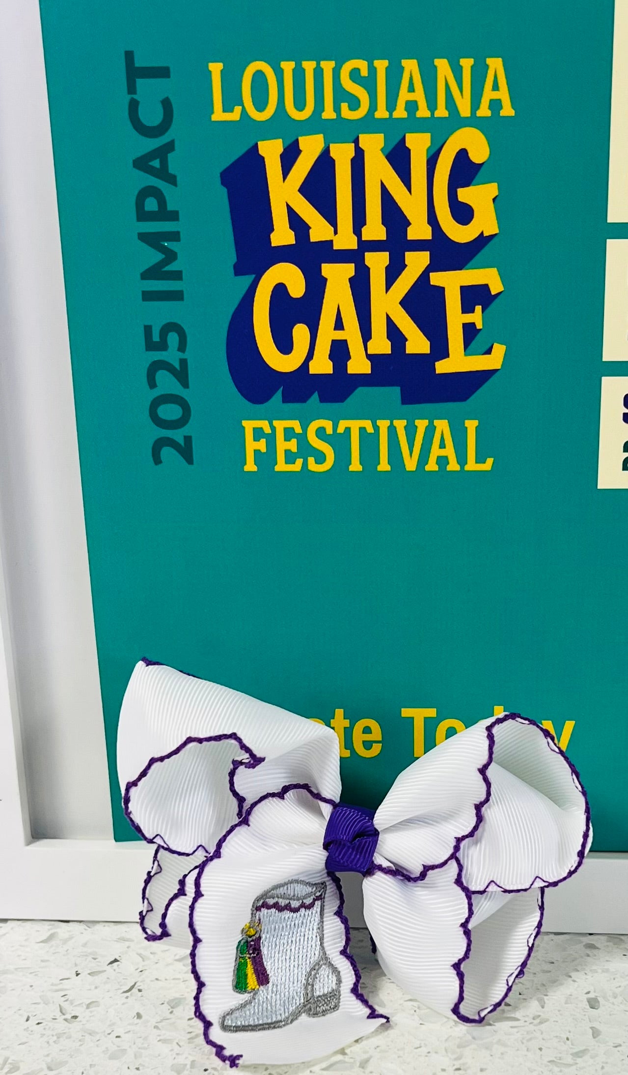 Small Mardi Gras Boots Bows