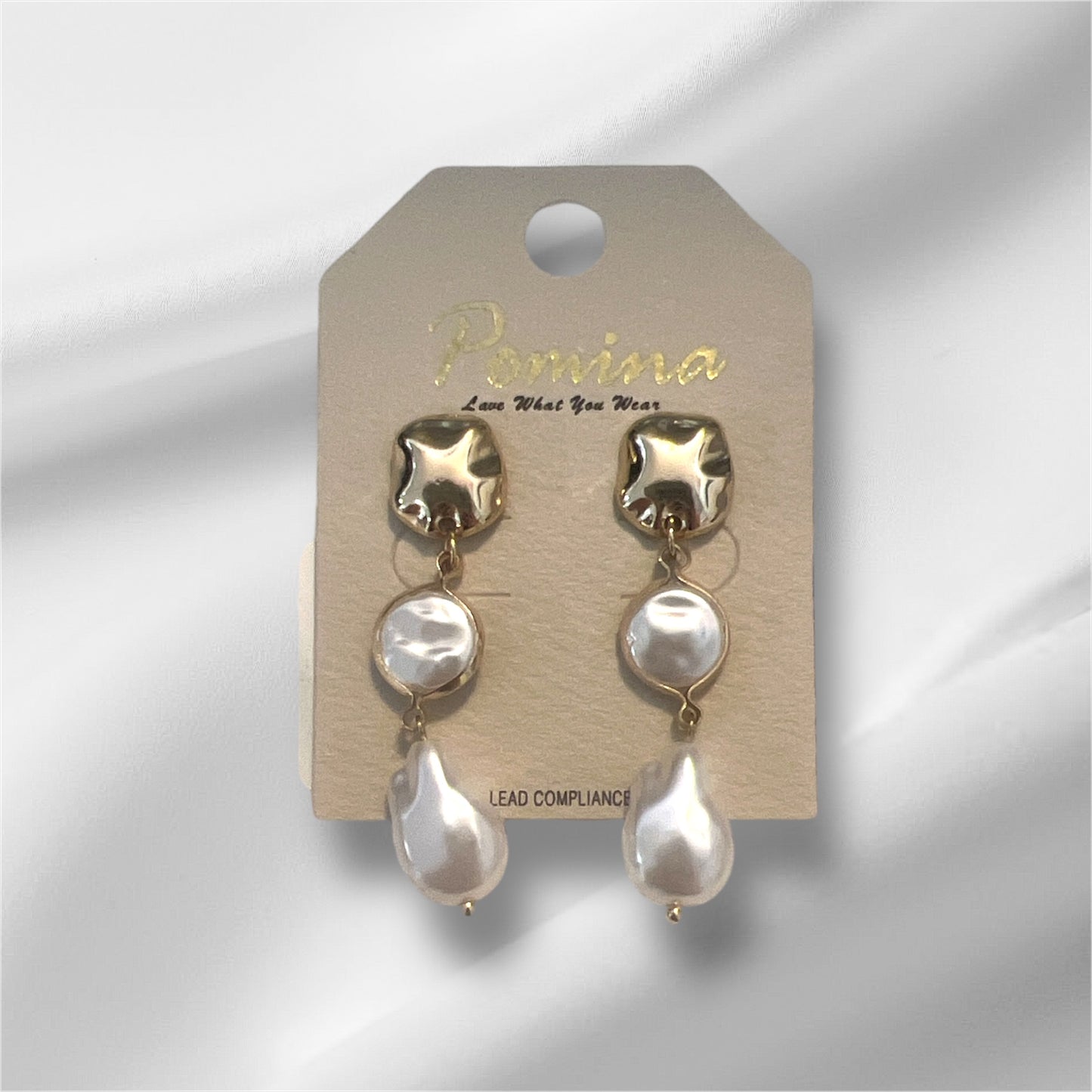 Gold and Pearl Earrings