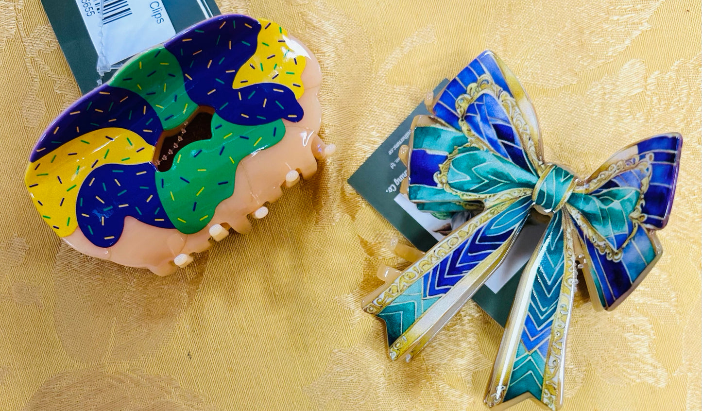 Mardi Gras Claw Clips