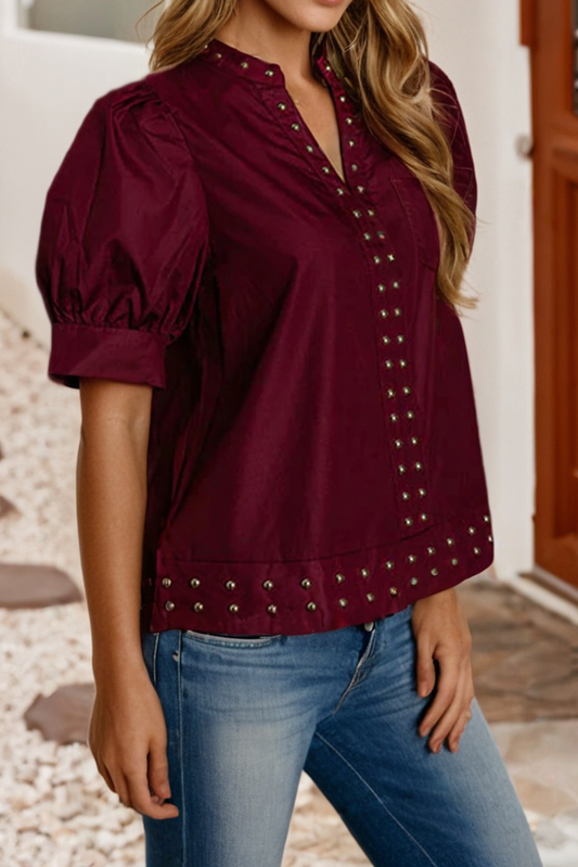 Ruby Studded Top