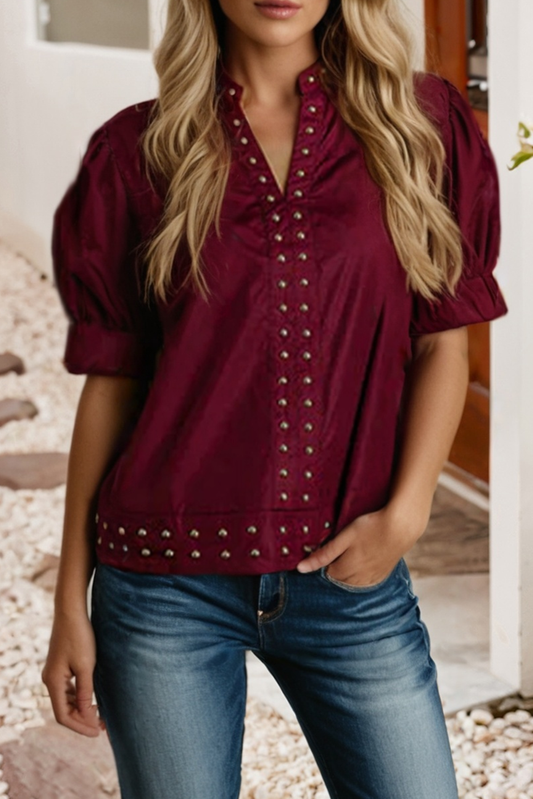 Ruby Studded Top