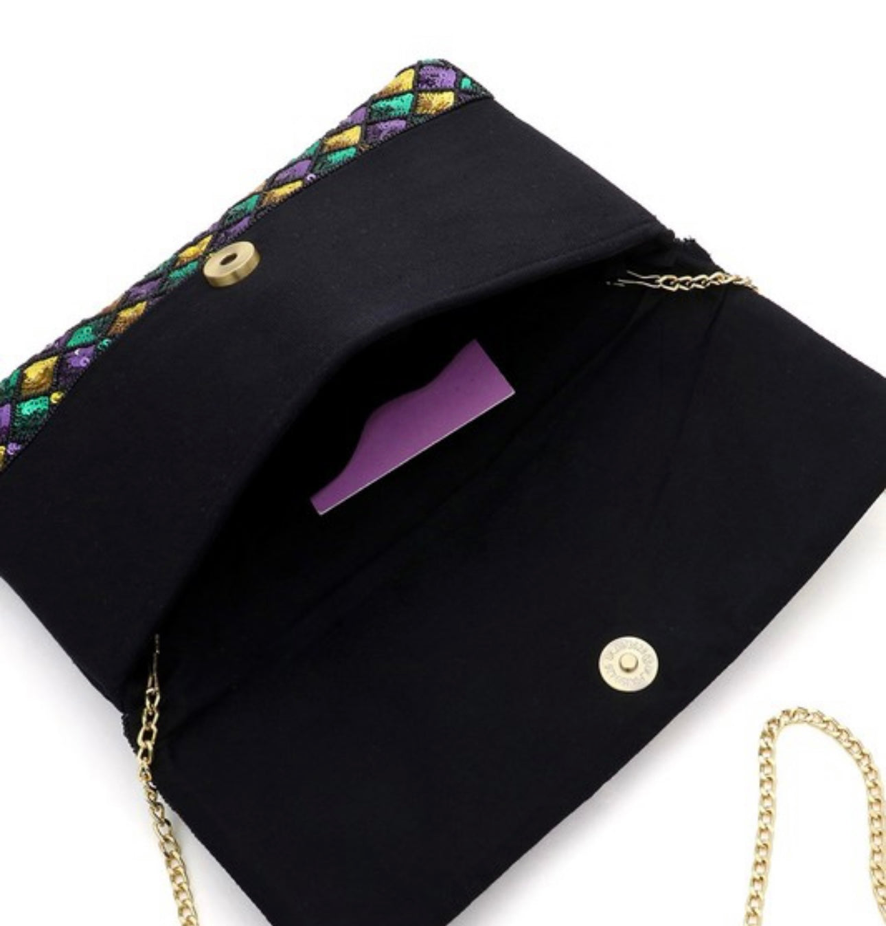 Mardi Gras Sequin Crossbody