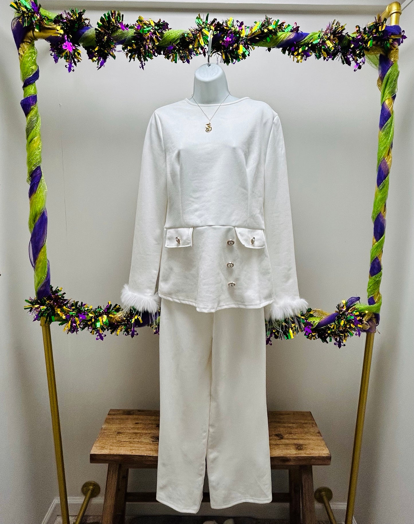 White Pants Suit
