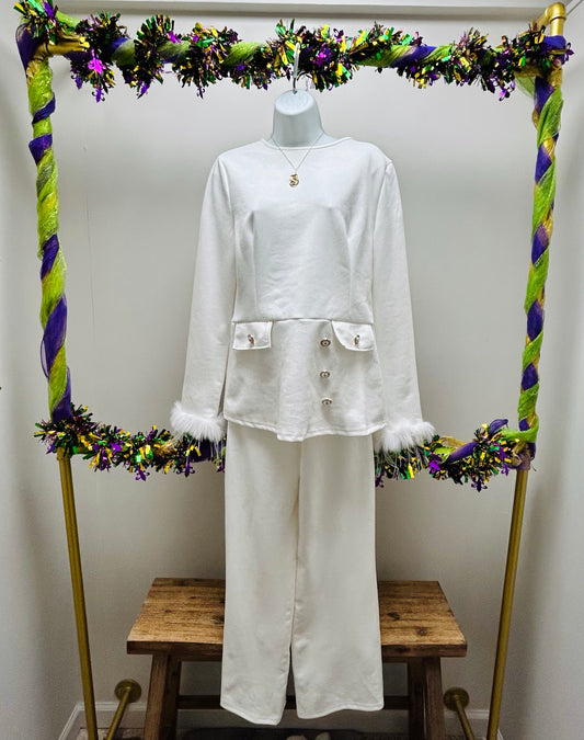 White Pants Suit