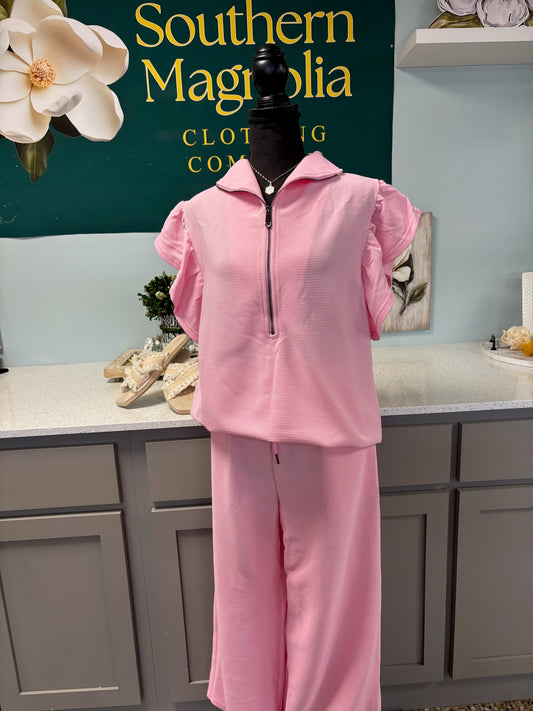 ruffle top and pants set