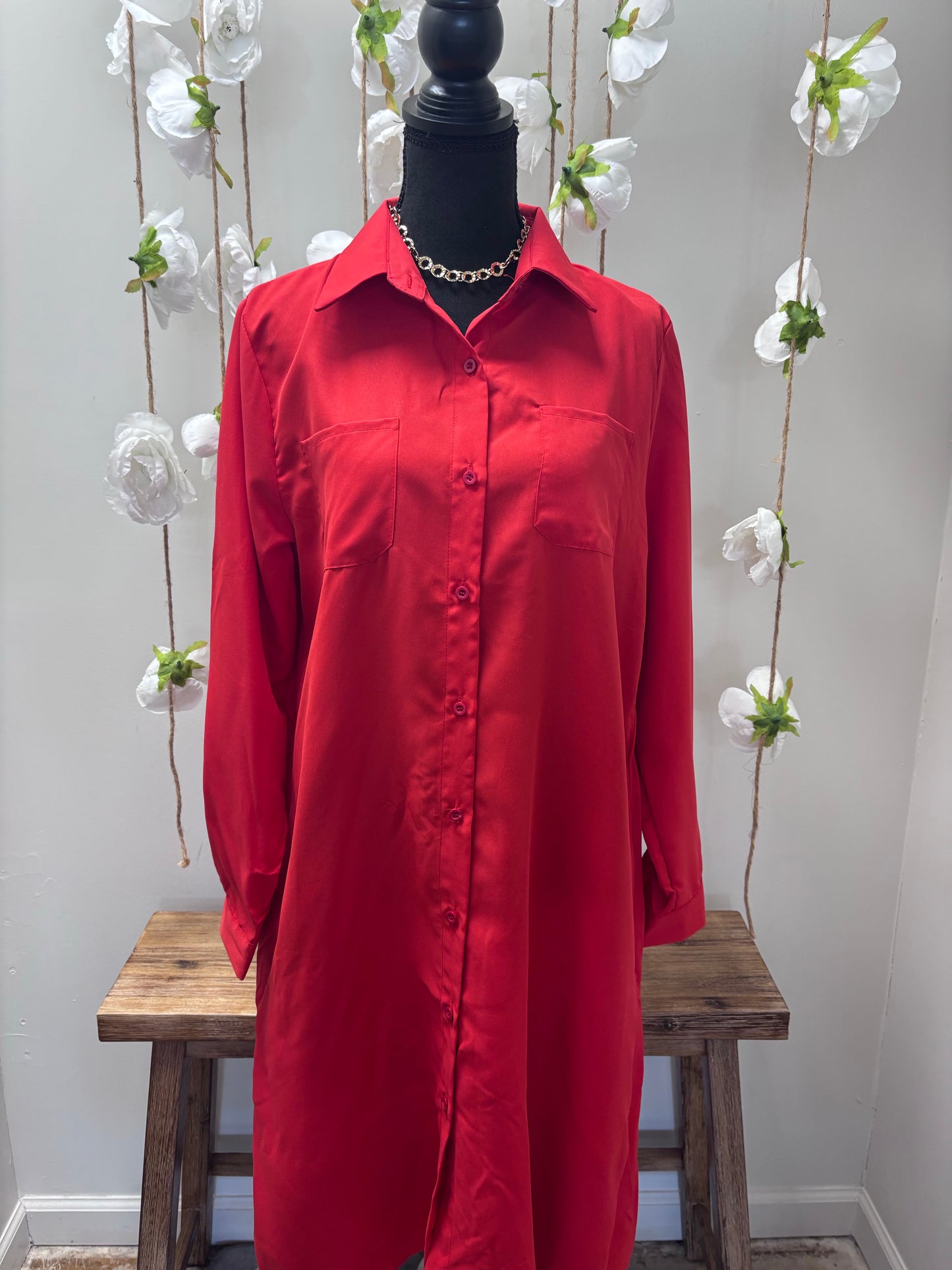 simple long sleeve midi dress