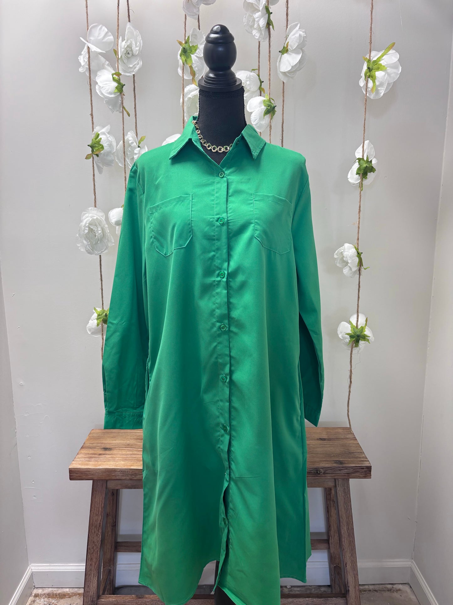 simple long sleeve midi dress