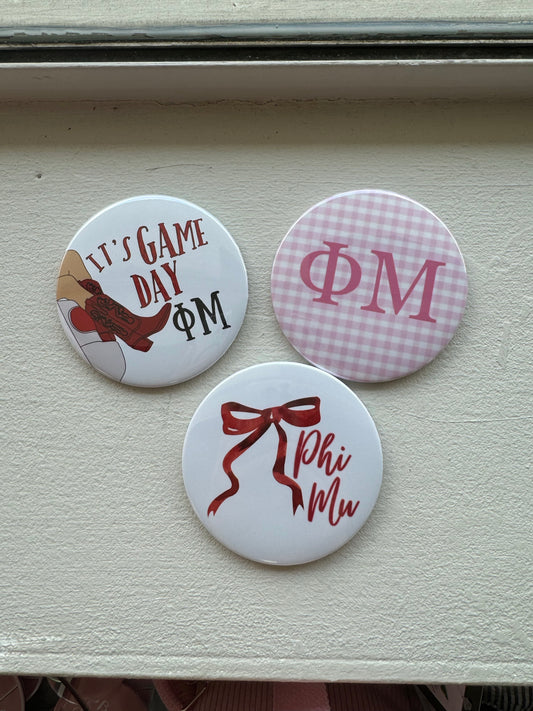 Phi Mu Buttons