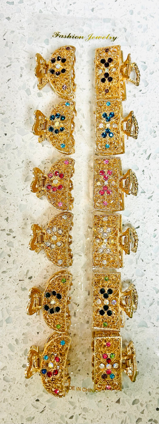 Mini Gold Hair Clips